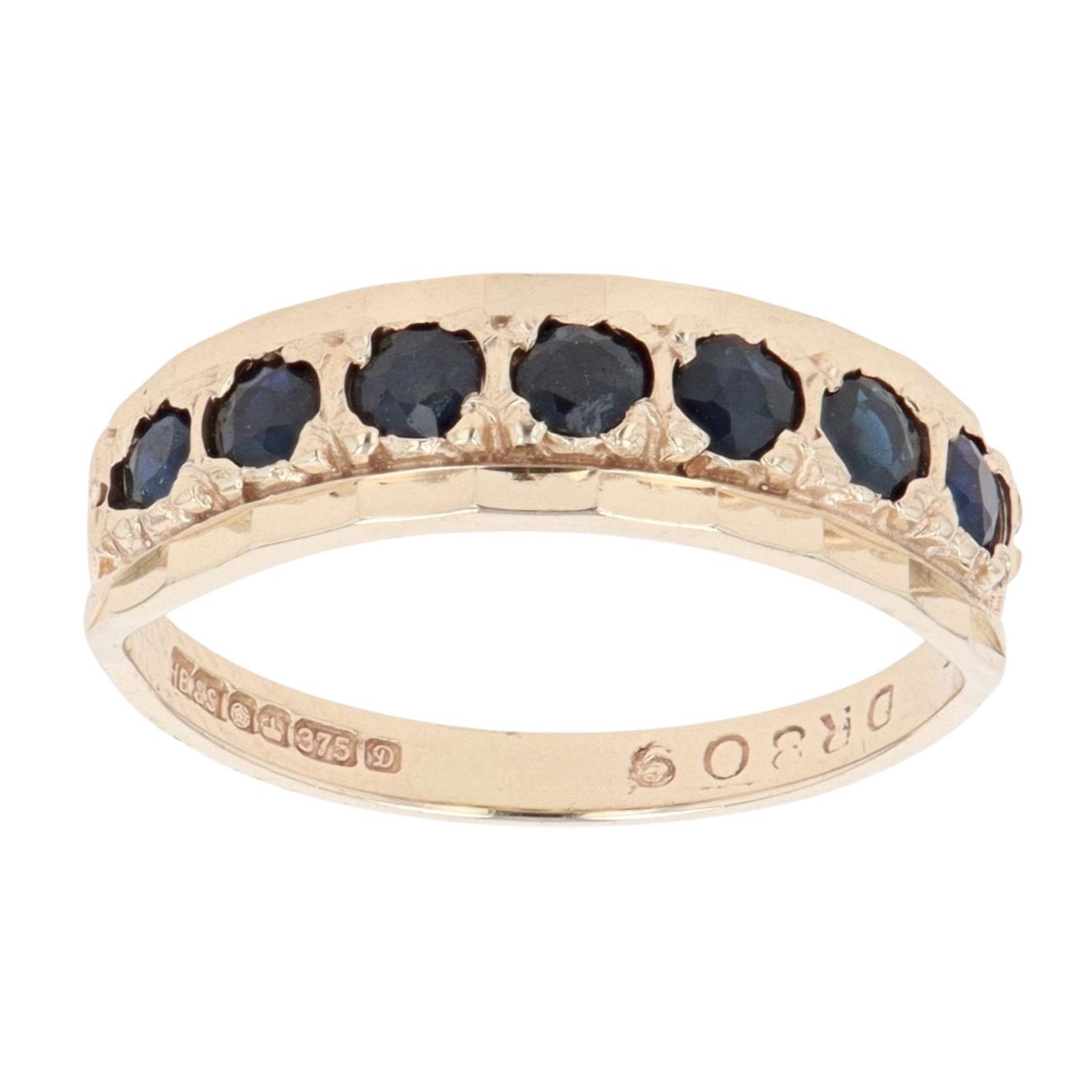 9ct Yellow Gold Sapphire Eternity Ring