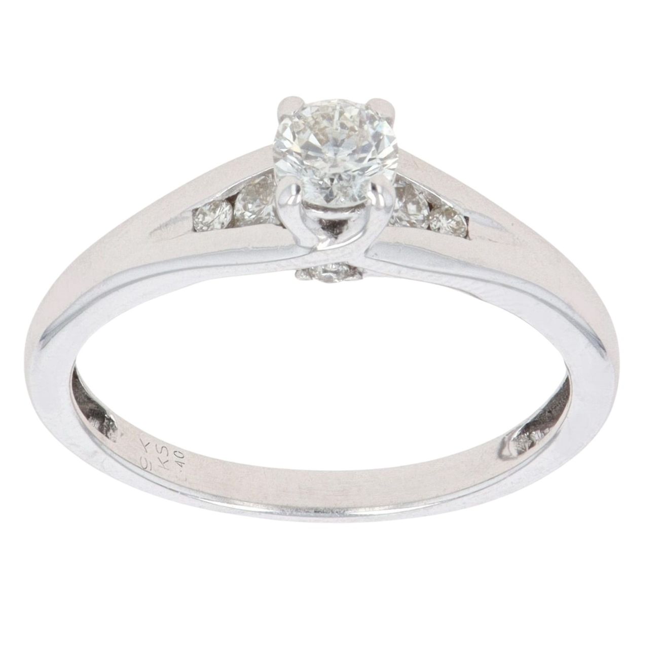 9ct White Gold 0.40ct Brilliant Cut Diamond Solitaire Ring