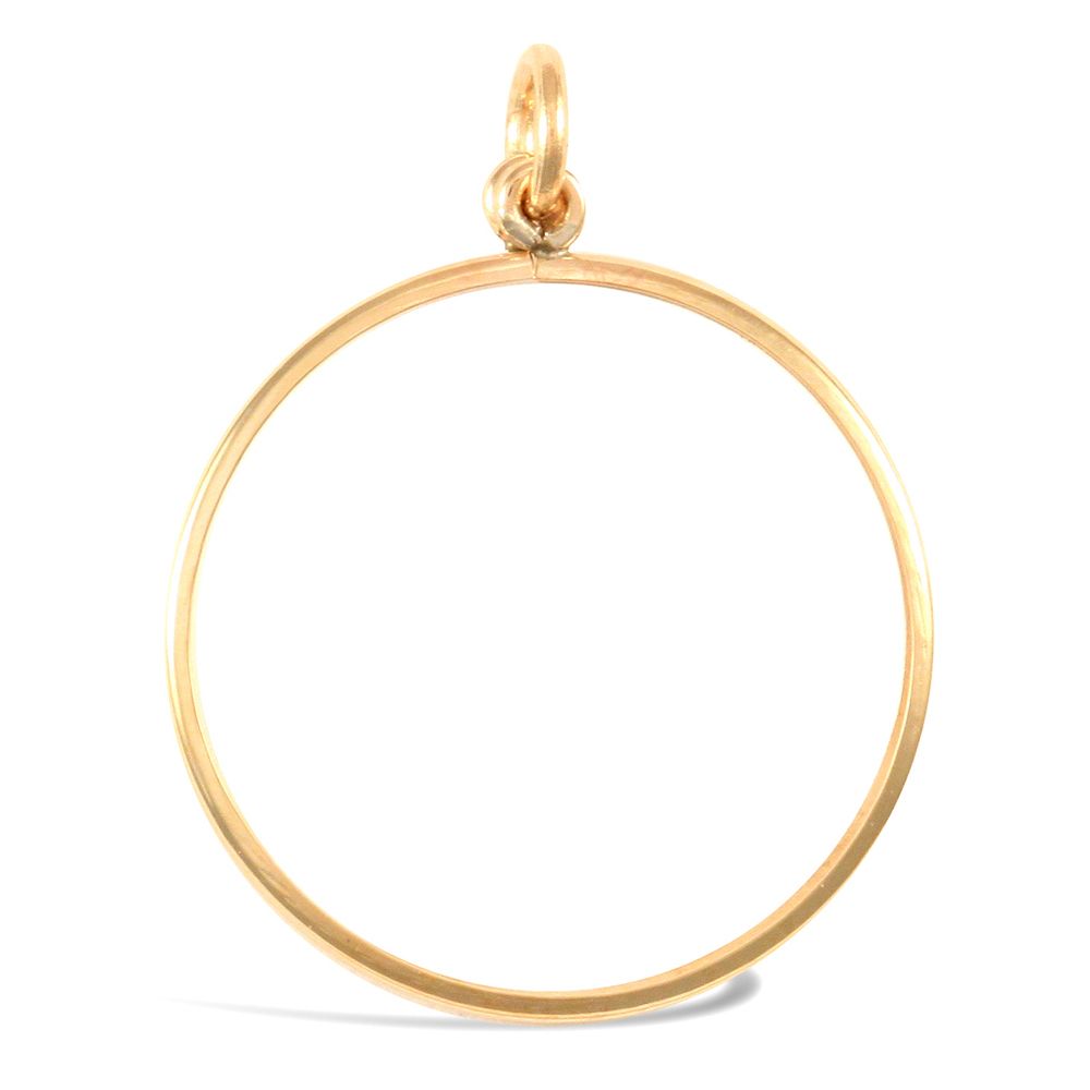 9ct Yellow Gold Tenth Krugerrand Pendant Mount - Plain