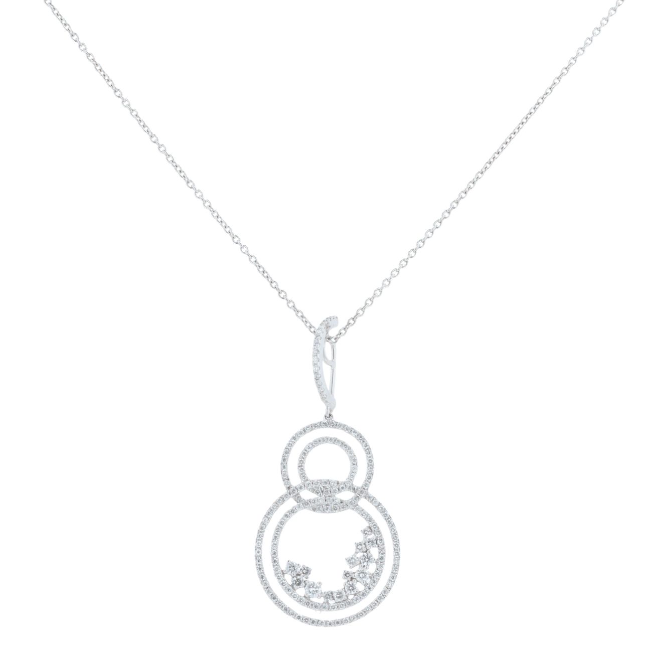 18ct White Gold 1.10ct Brilliant Cut Diamond Pendant And Chain 16"