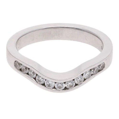 Platinum 0.25ct Diamond Wishbone Ring