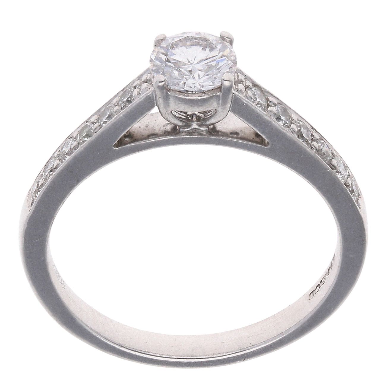 Platinum 0.70ct Brilliant Cut Diamond Solitaire Ring