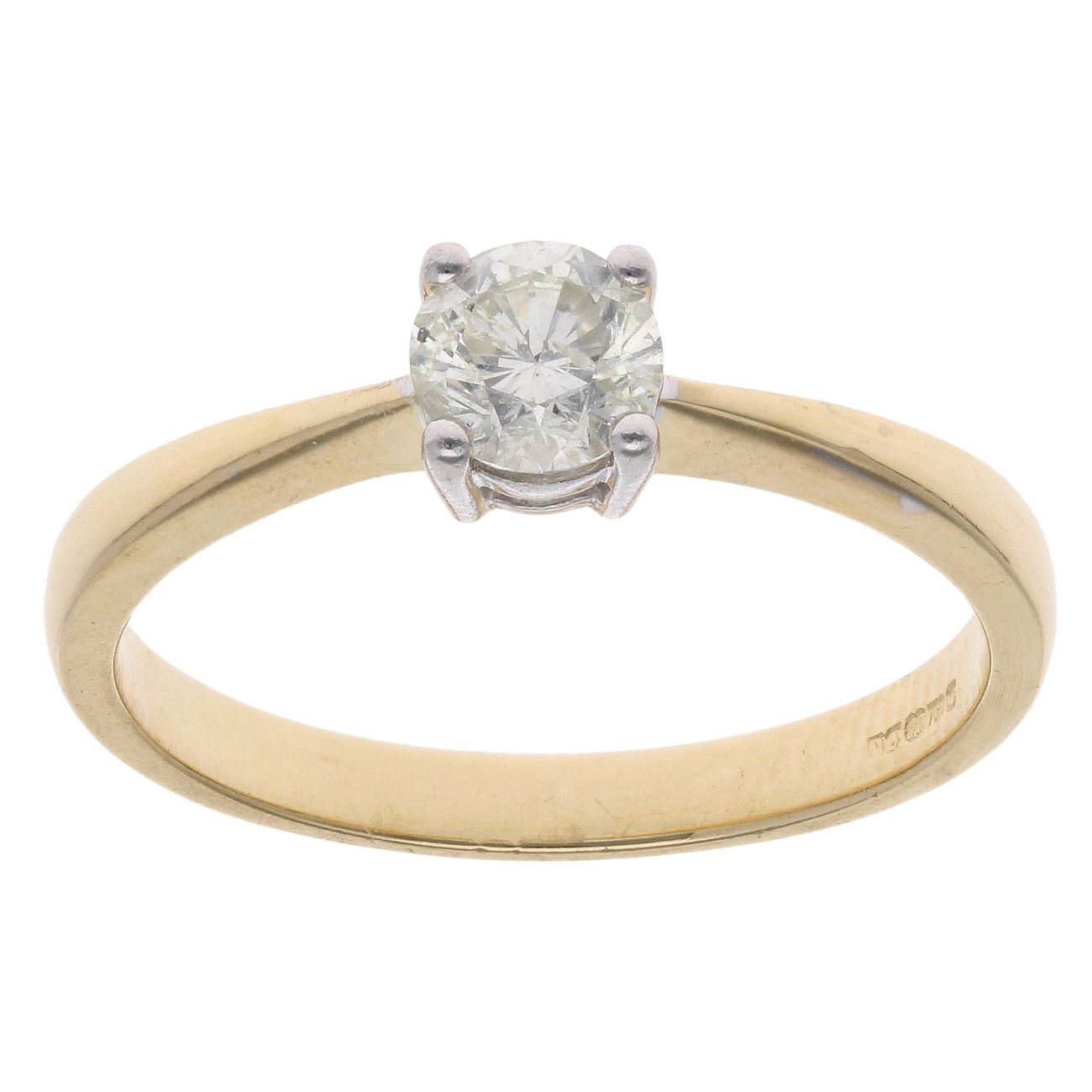 18ct Yellow Gold 0.50ct Diamond Solitaire Ring
