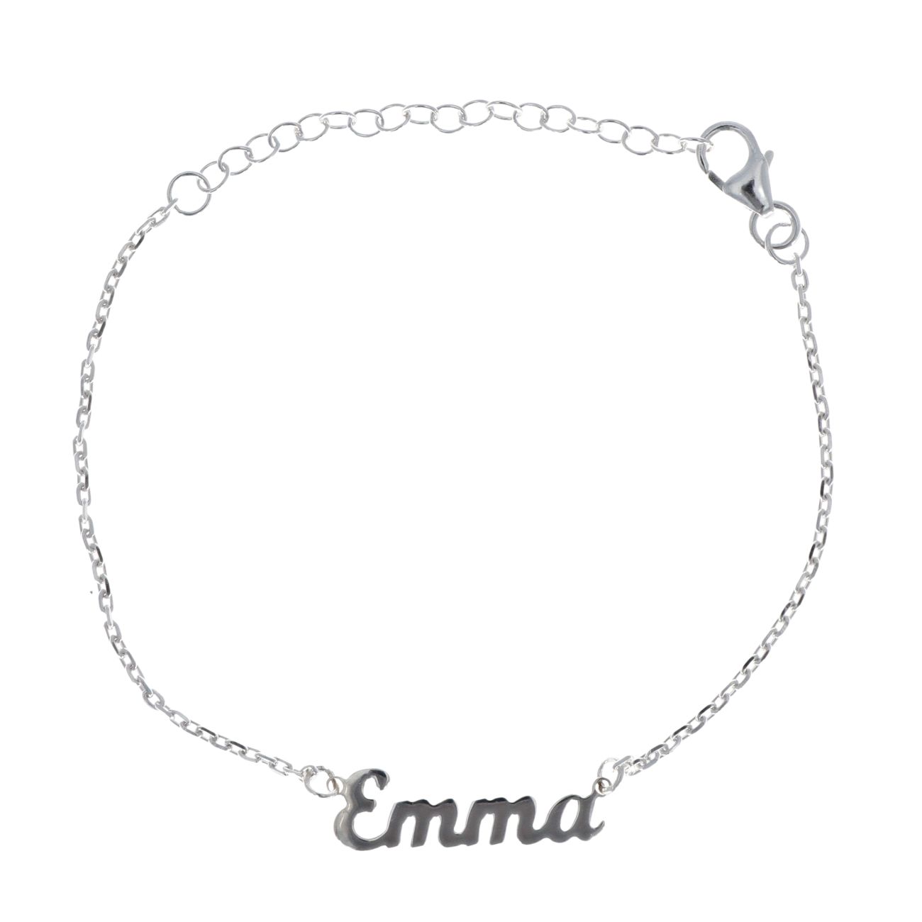 Sterling Silver Personalised Script Bracelet