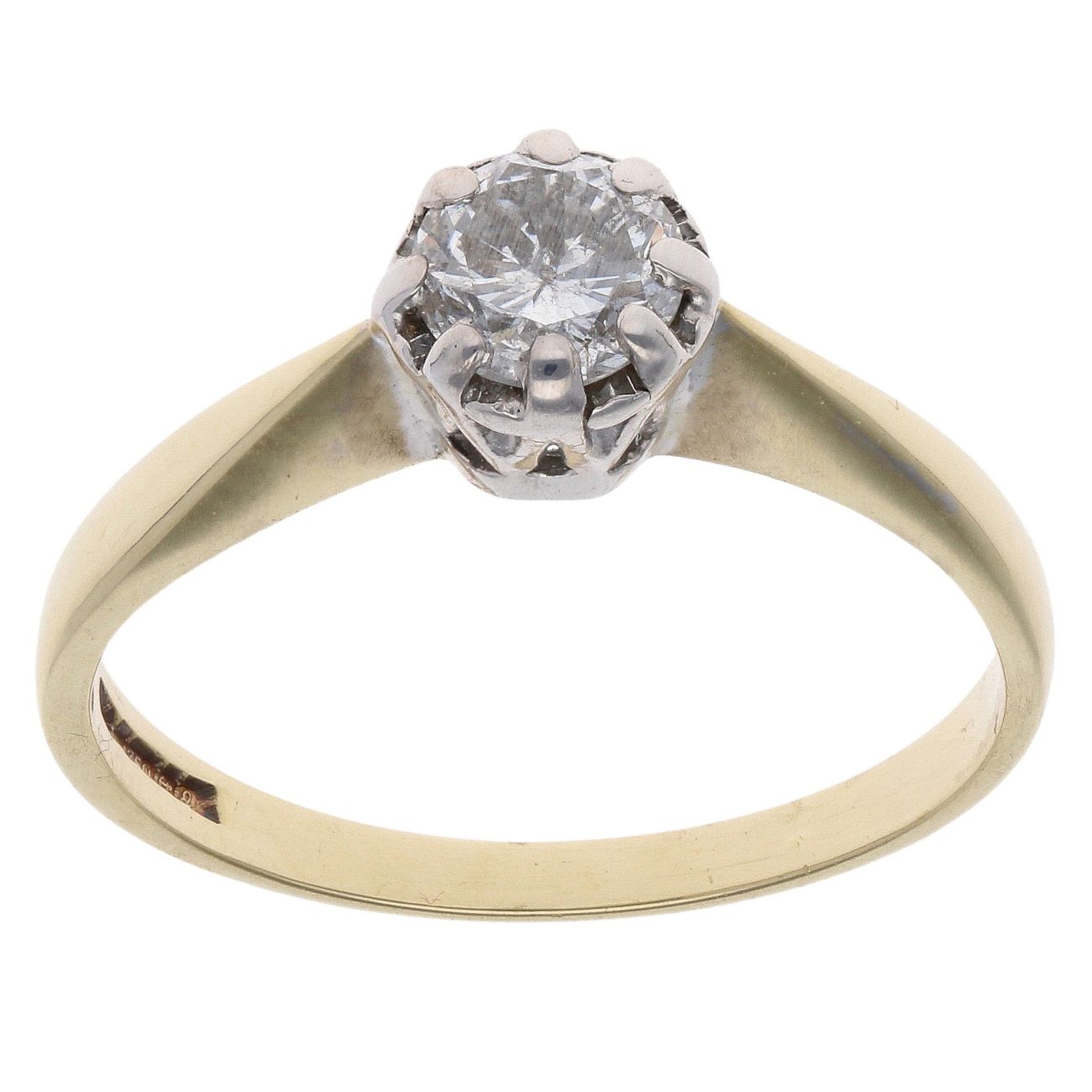 18ct Yellow Gold 0.50ct Diamond Solitaire Ring