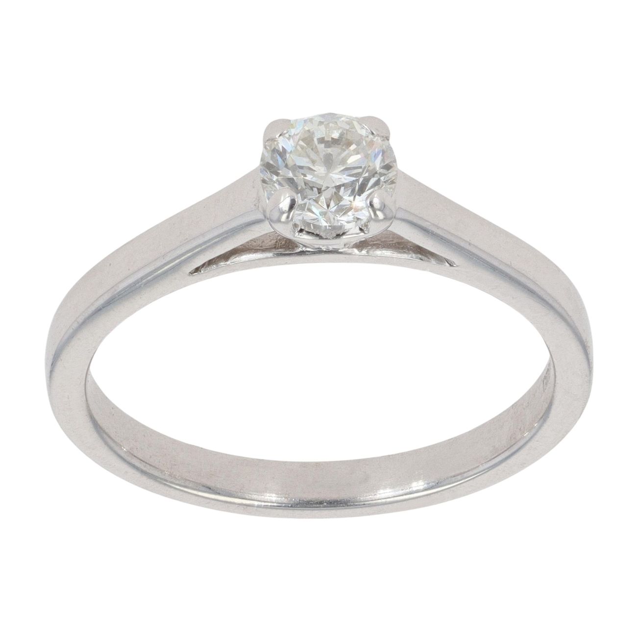 18ct White Gold 0.50ct Brilliant Cut Diamond Solitaire Ring