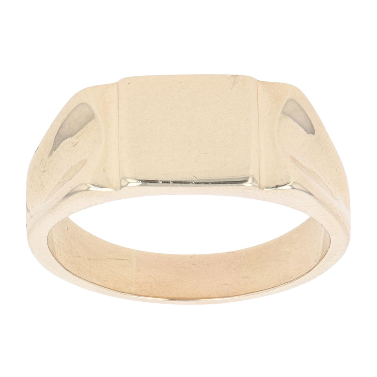 9ct Yellow Gold Plain Square Signet Ring