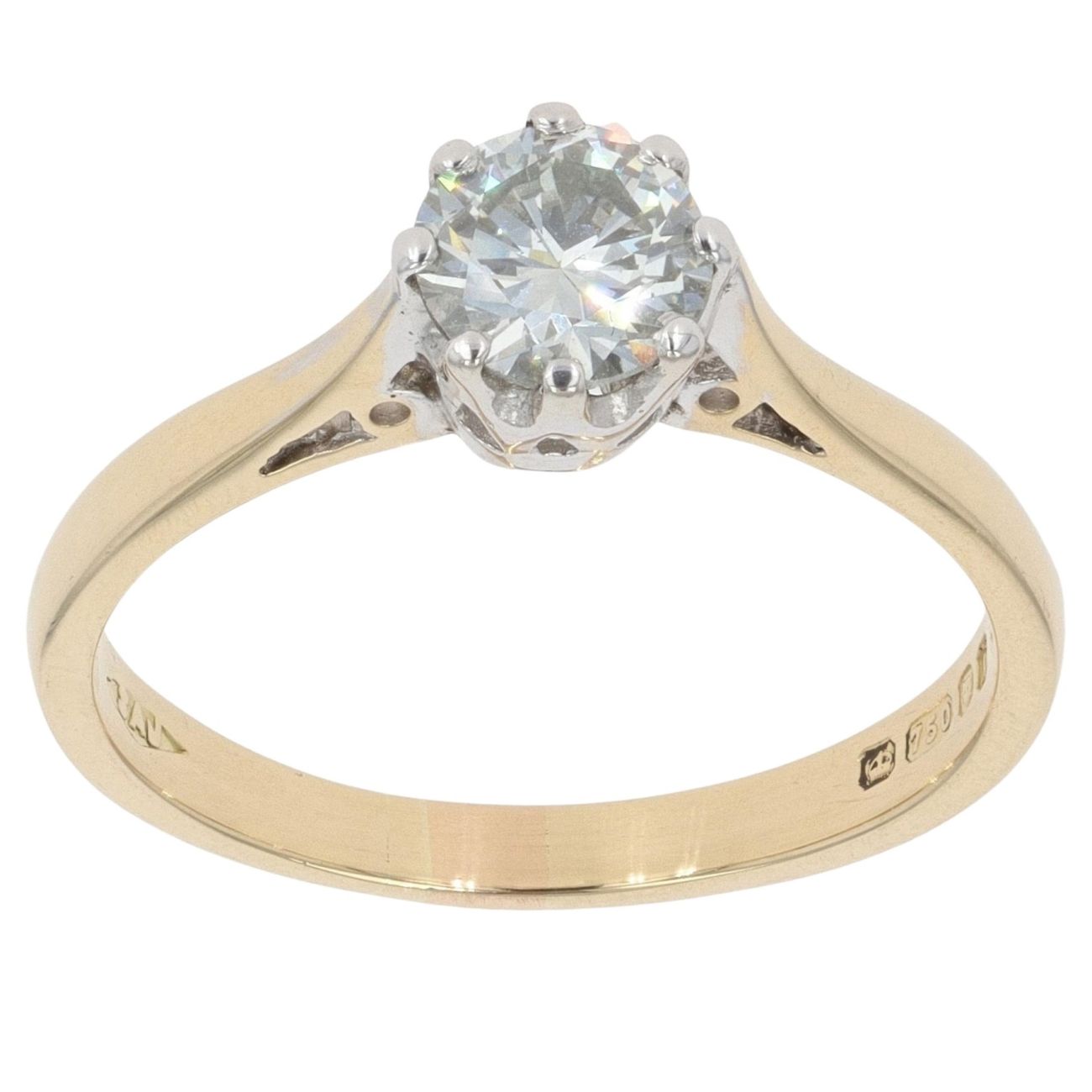 18ct Yellow Gold Brilliant Cut 0.60ct Diamond Solitaire Ring