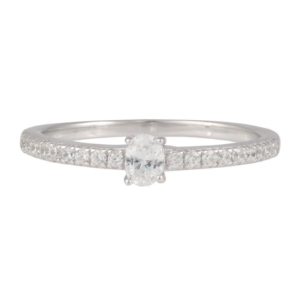 Sterling Silver Cubic Zirconia Stacking Ring