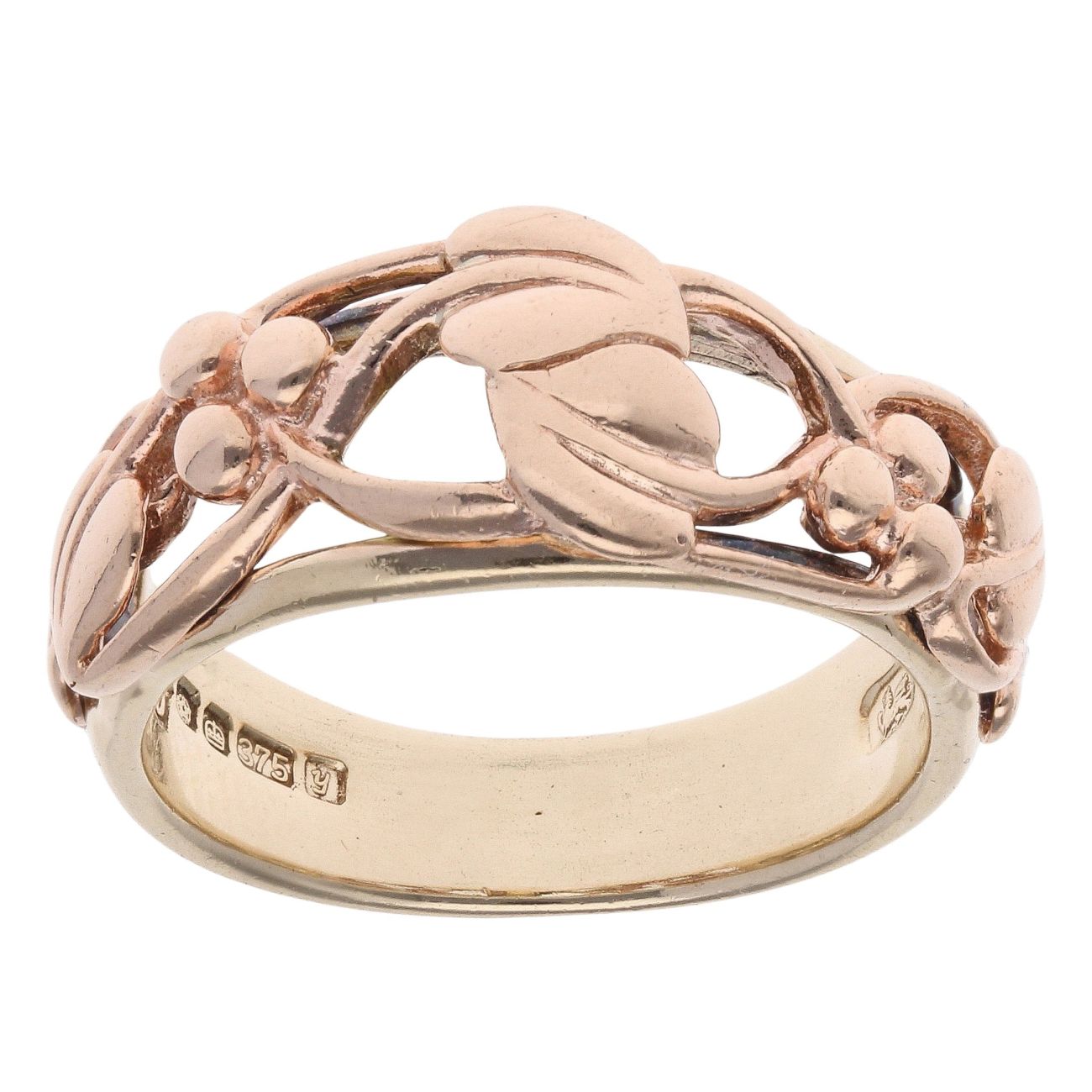 9ct Yellow And Rose Gold Vine Of Life Clogau Ring