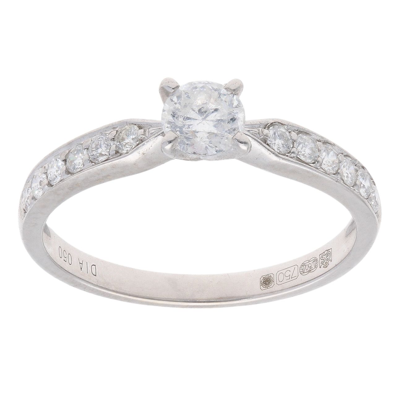 18ct White Gold 0.50ct Diamond Solitaire Ring