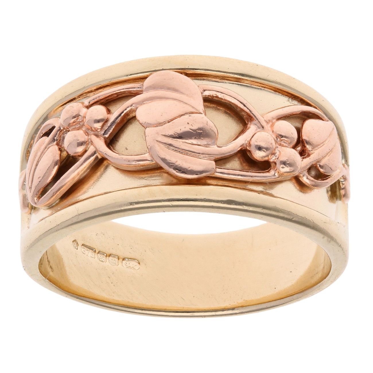 9ct Yellow And Rose Gold Vine Of Life Clogau Ring