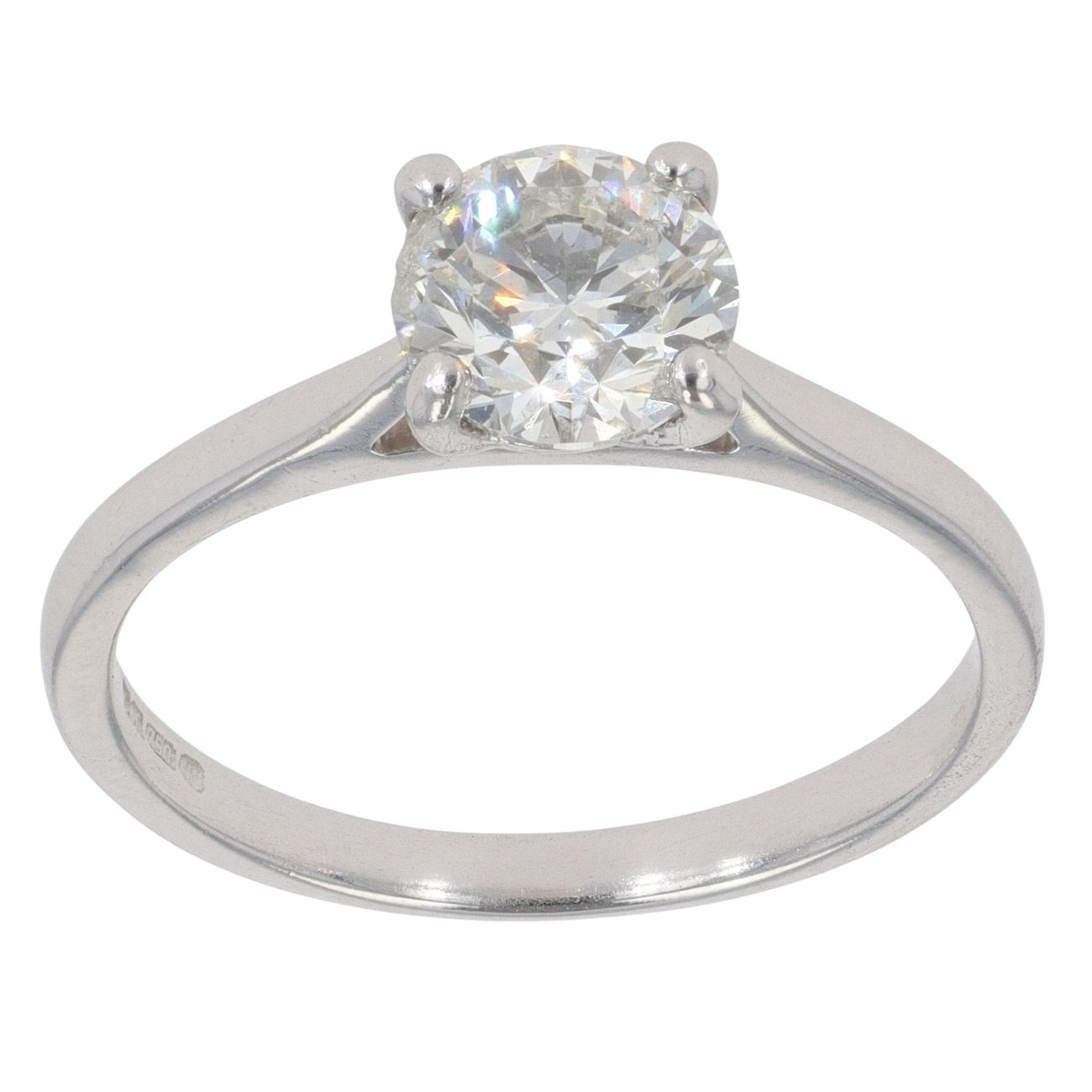 18ct White Gold 0.80ct Brilliant Cut Diamond Solitaire Ring