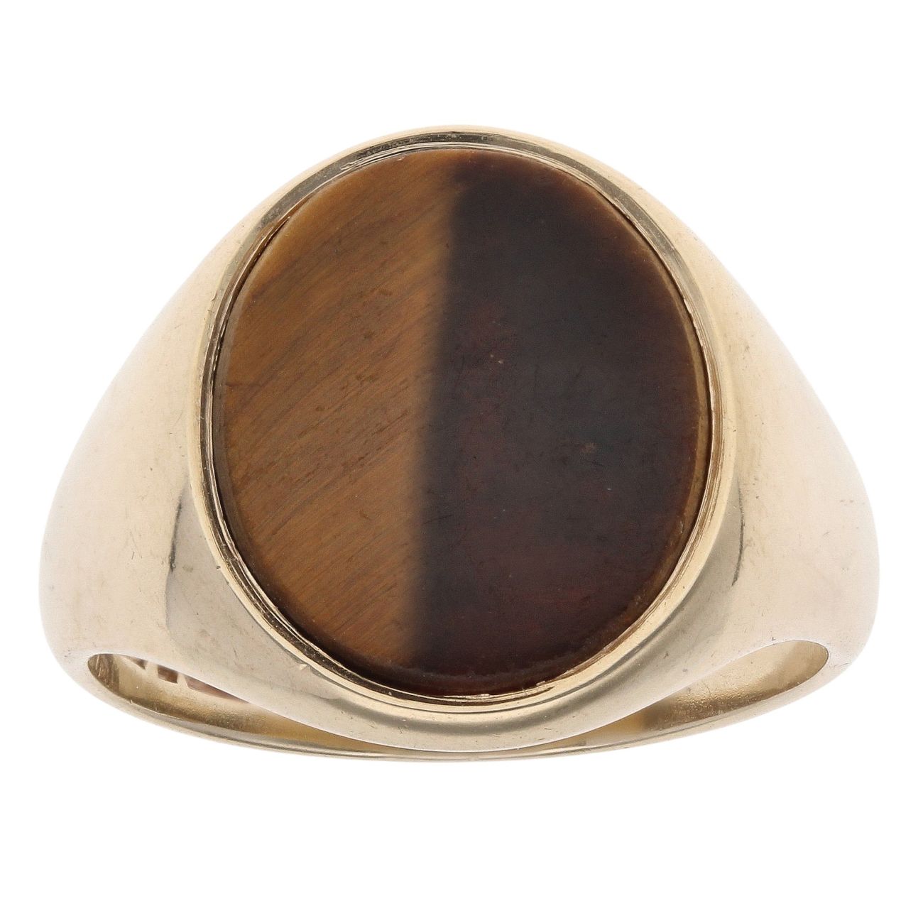 9ct Yellow Gold Tiger's Eye Signet Ring