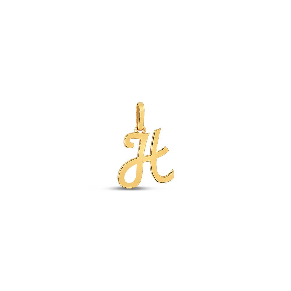 22ct Yellow Gold Initial H pendant
