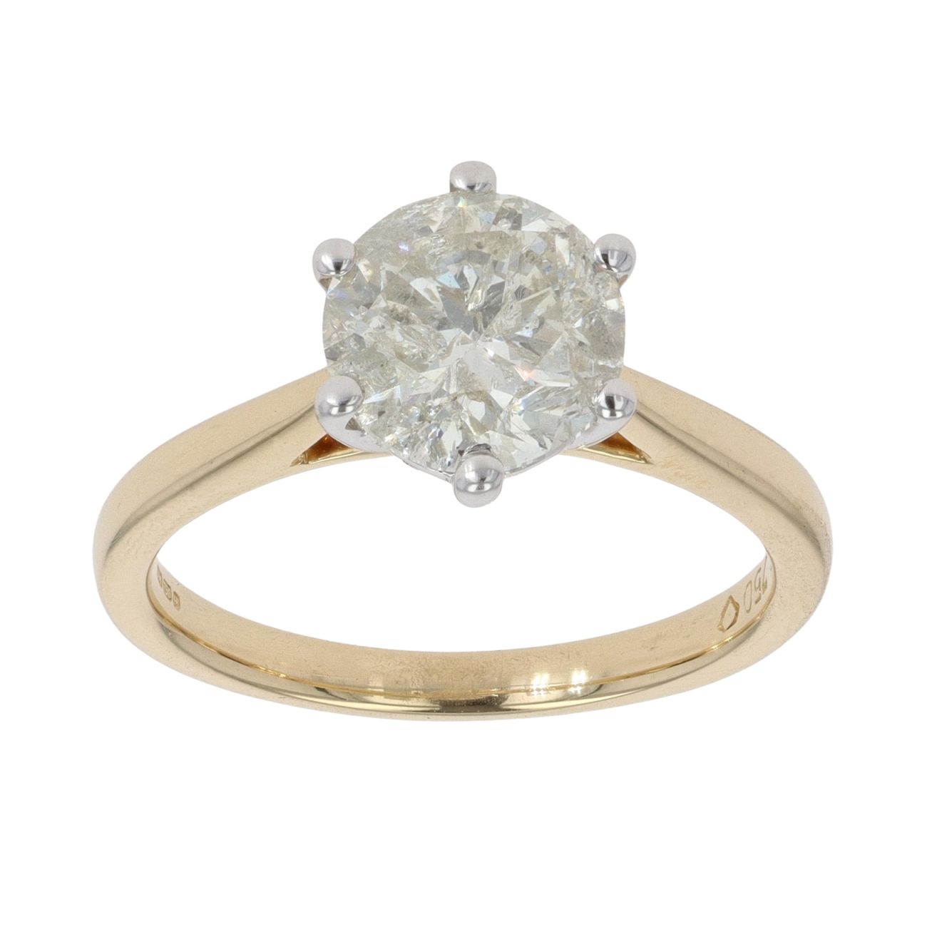 18ct Yellow Gold 2.04ct Brilliant Cut Diamond Solitaire Ring