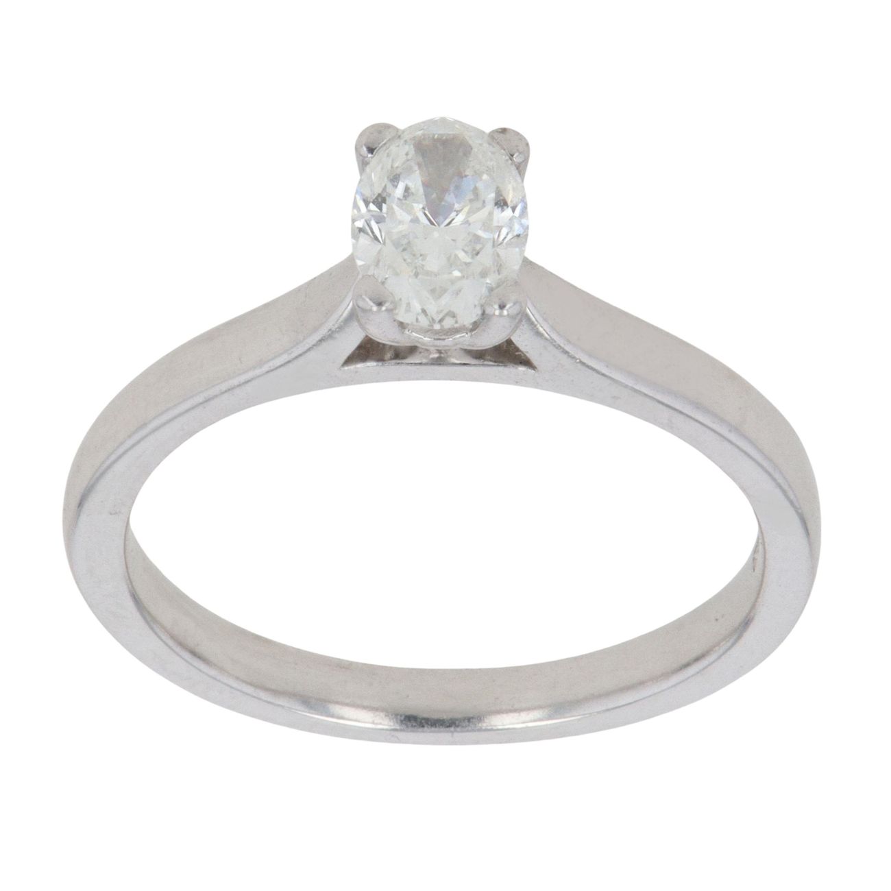 Platinum 0.53ct Diamond Solitaire Ring