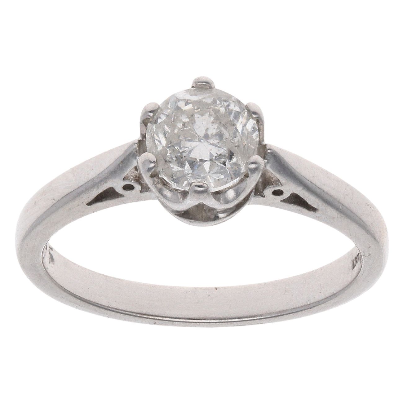 18ct White Gold 0.75ct Brilliant Cut Diamond Solitaire Ring