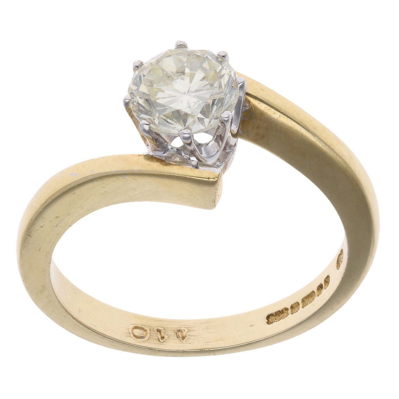 18ct Yellow Gold 1.10ct Brilliant Cut Diamond Solitaire Ring