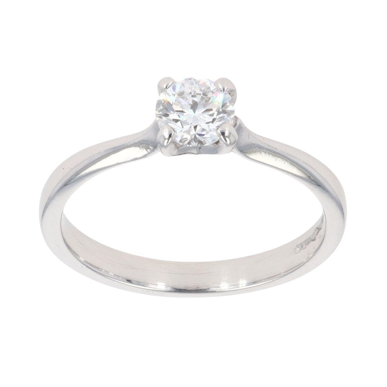 Platinum 0.50ct Brilliant Cut Diamond Solitaire Ring