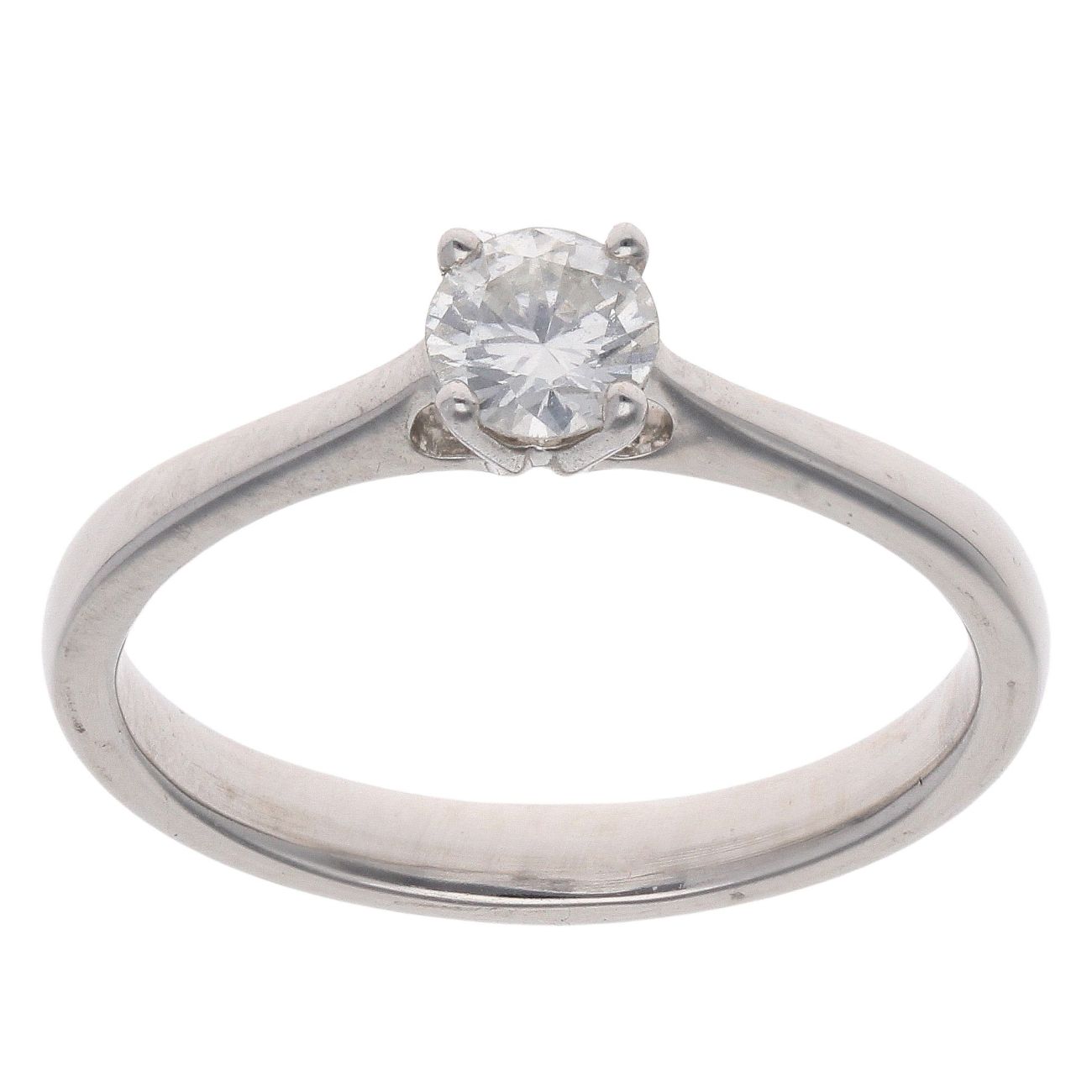 18ct White Gold 0.33ct Brilliant Cut Diamond Solitaire Ring