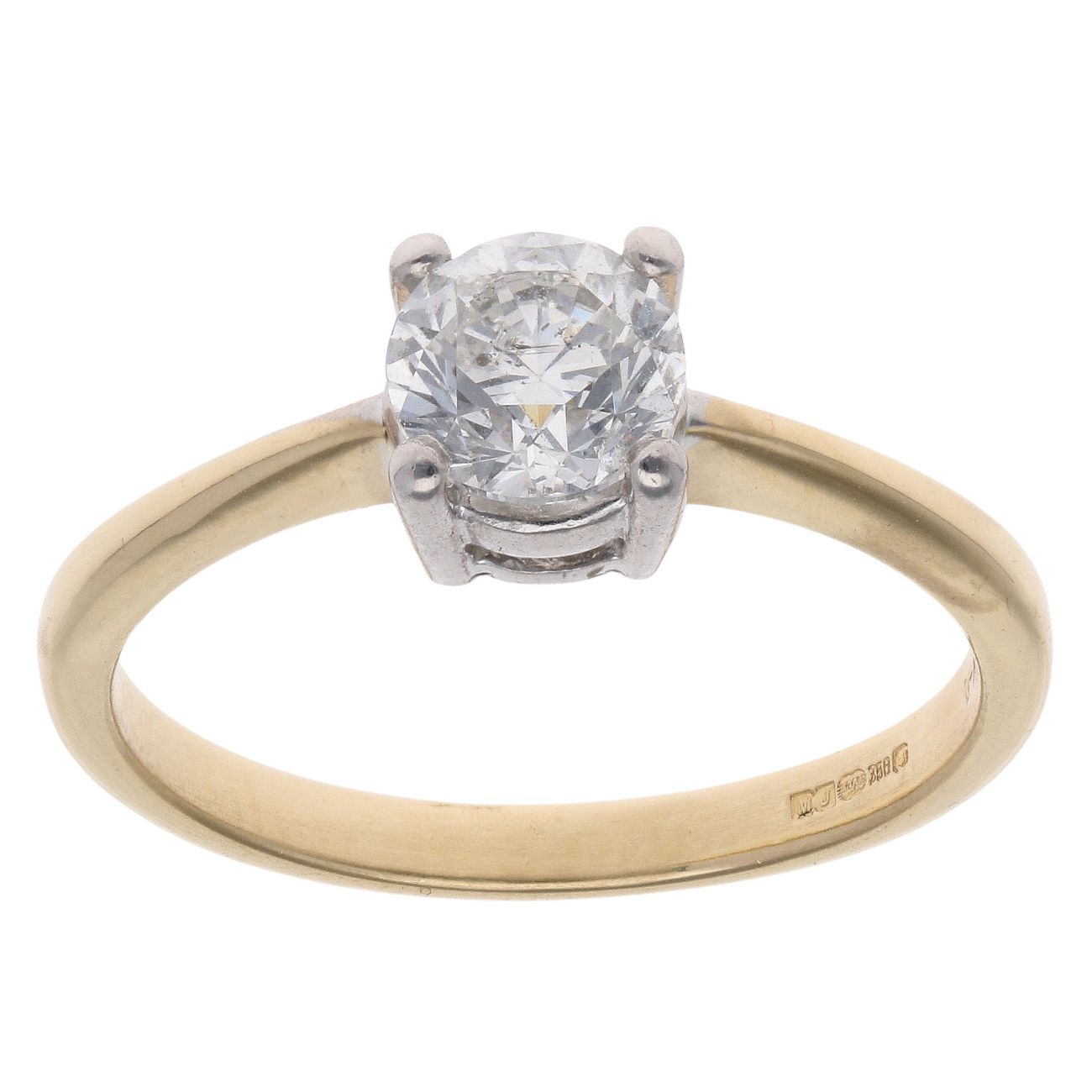 18ct Yellow Gold 1.00ct Brilliant Cut Diamond Solitaire Ring