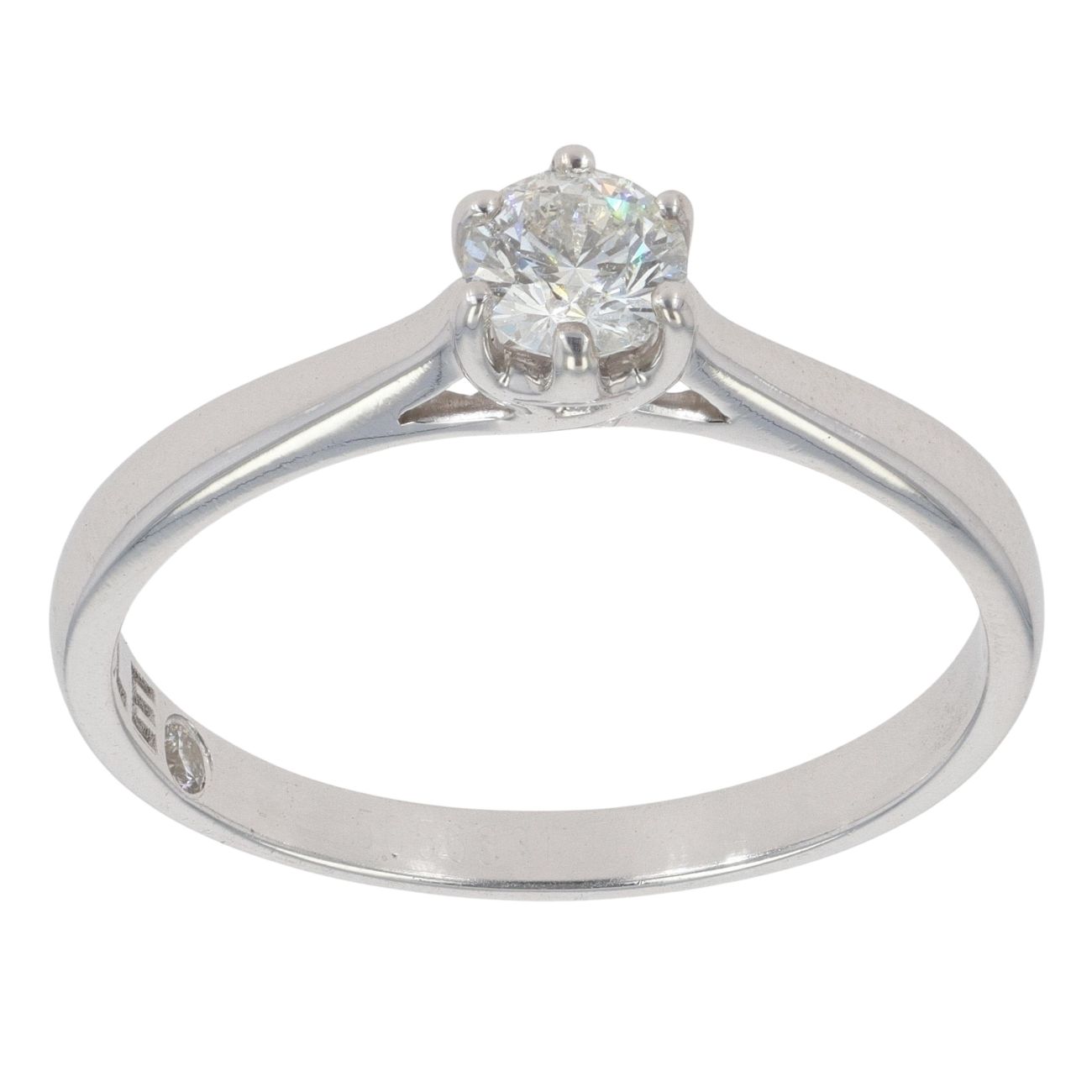 18ct White Gold 0.45ct Brilliant Cut Diamond Solitaire Ring