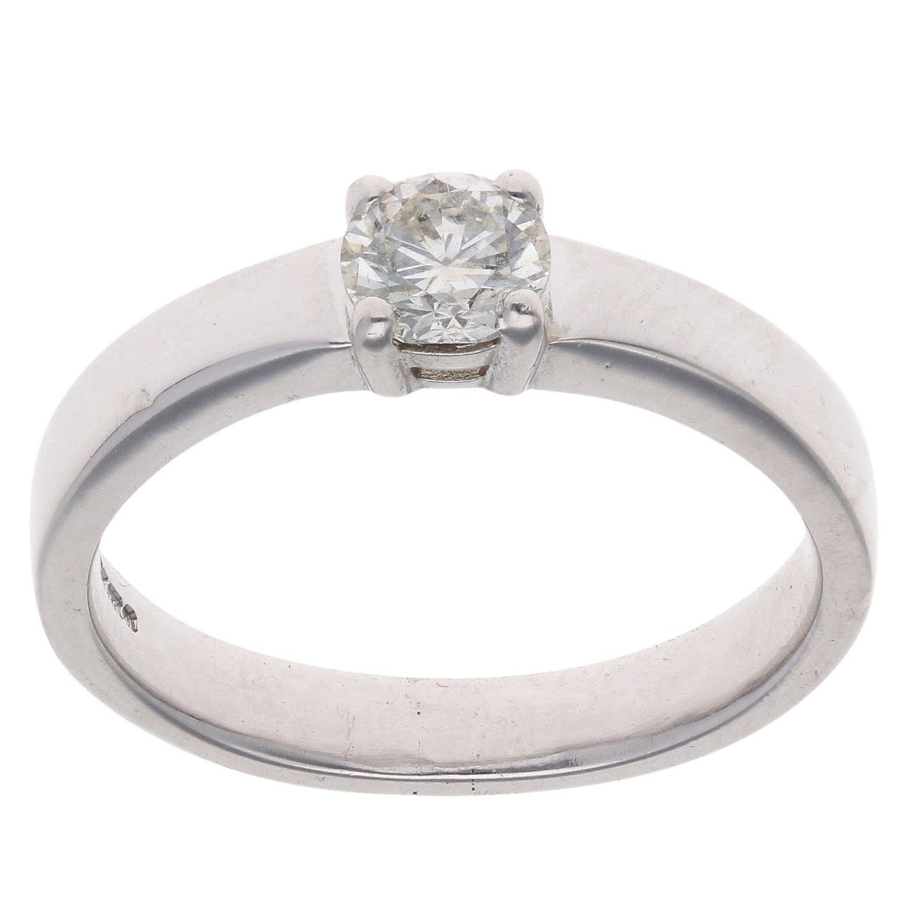 18ct White Gold 0.50ct Brilliant Cut Diamond Solitaire Ring