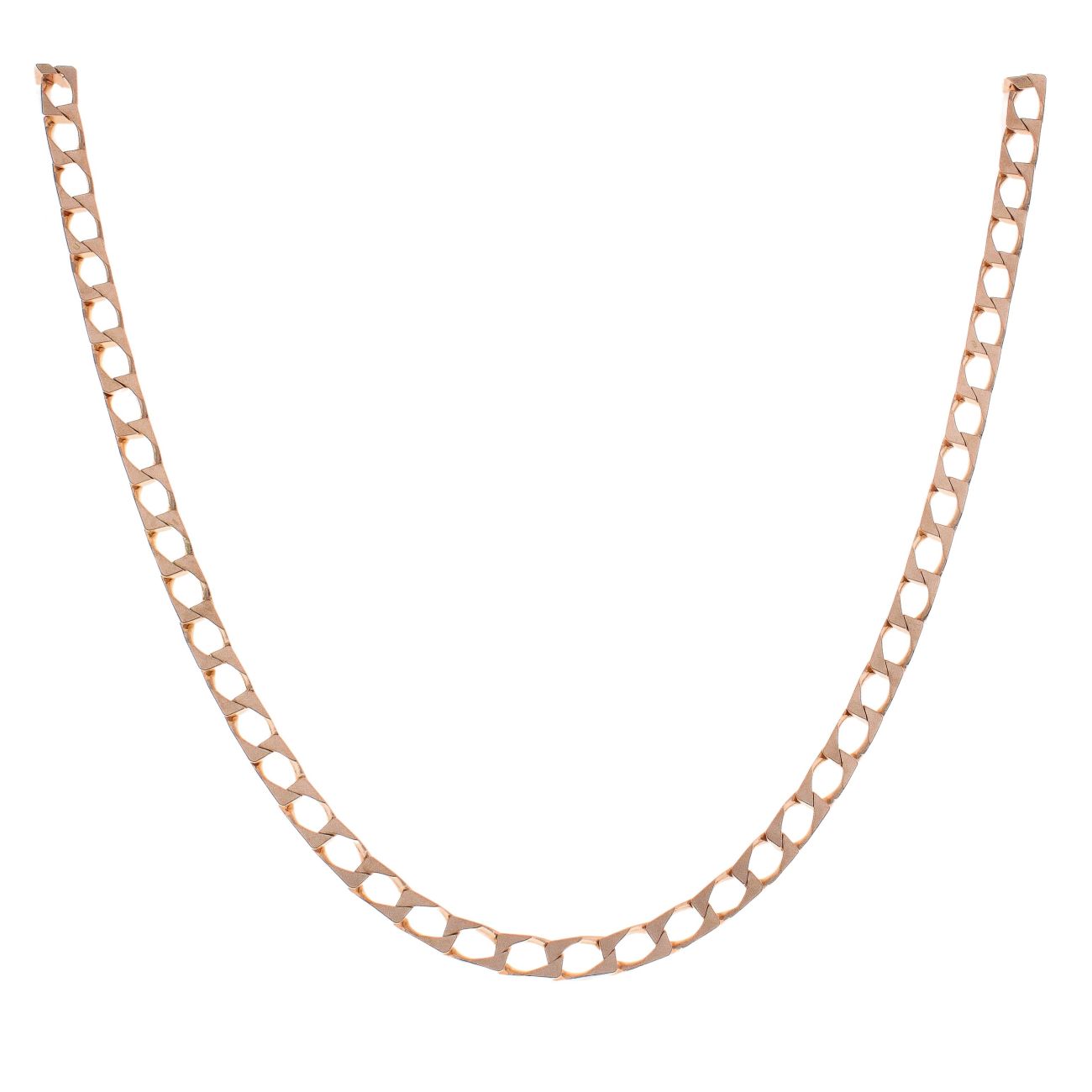 9ct Yellow Gold Square Curb Chain 24"