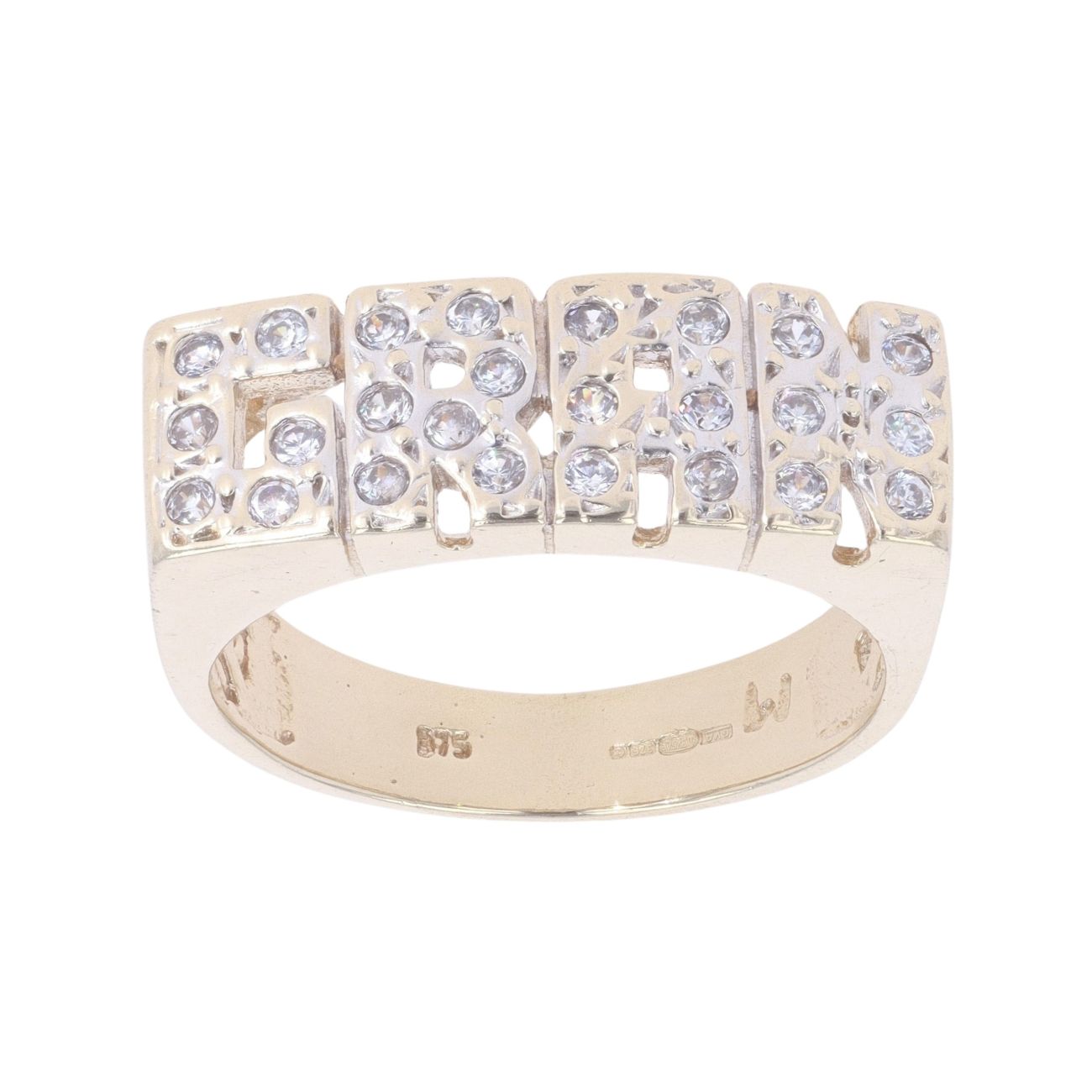 9ct Yellow Gold Cubic Zirconia Gran Ring