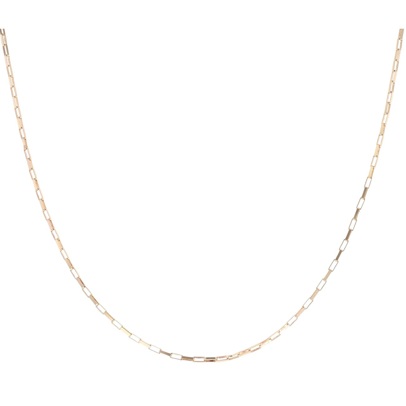 9ct Yellow Gold Square Belcher Chain 16"