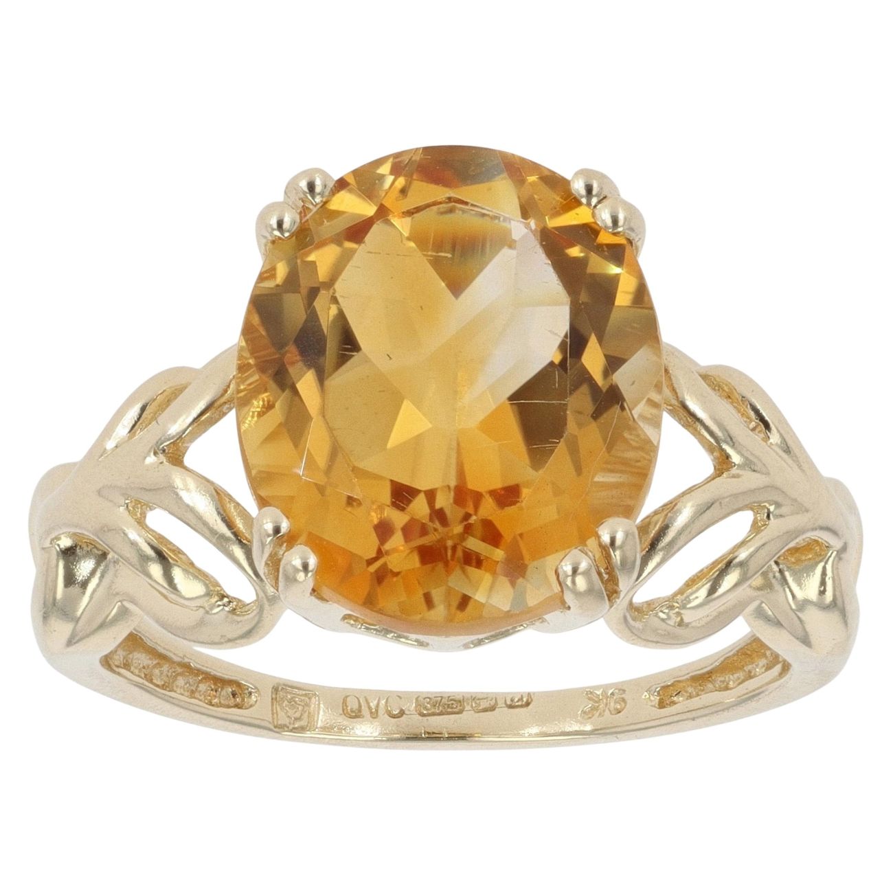 9ct Yellow Gold Citrine Single Stone Ring