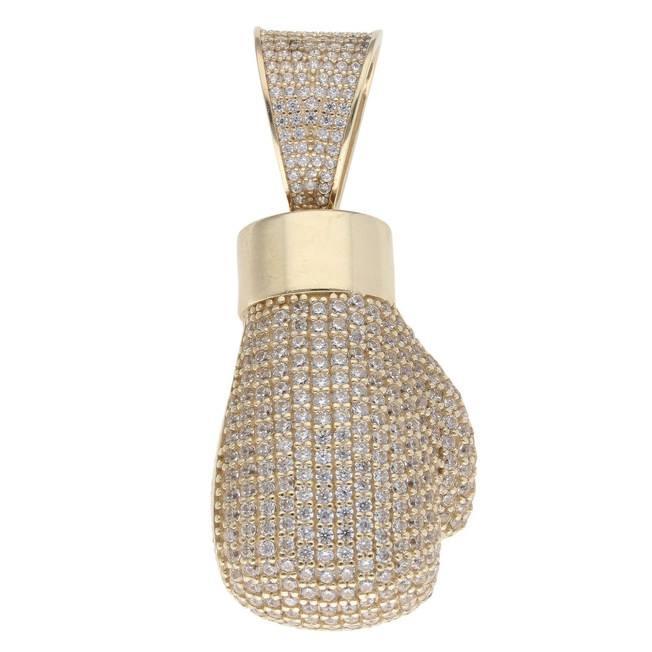 9ct Yellow Gold Cubic Zirconia Boxing Glove Pendant