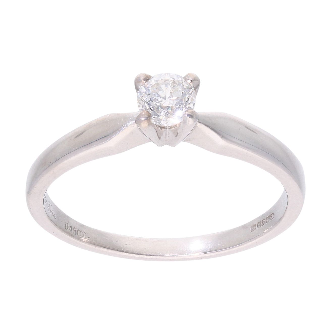 9ct White Gold 0.20ct Diamond Solitaire Ring