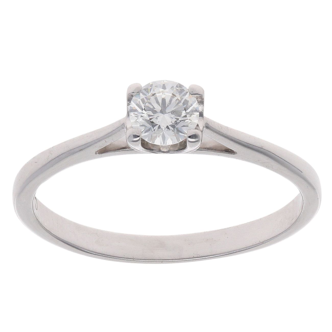 18ct White Gold 0.33ct Brilliant Cut Diamond Solitaire Ring