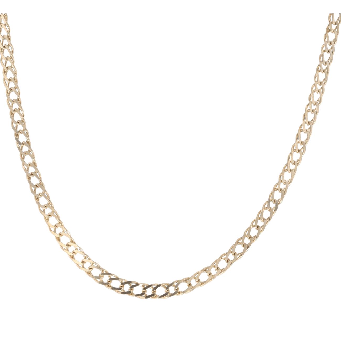 9ct Yellow Gold Double Curb Chain 22"