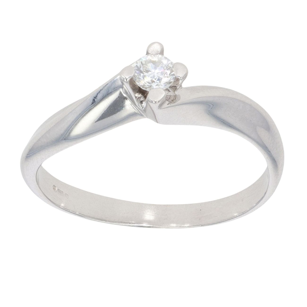 18ct White Gold 0.15ct Diamond Solitaire Ring