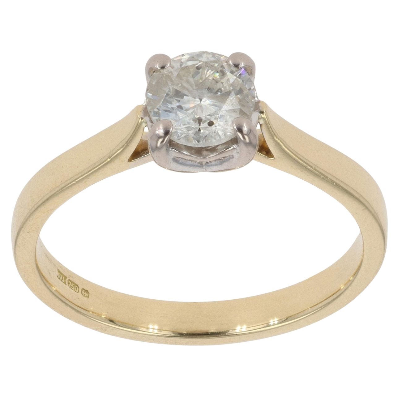18ct Yellow Gold 0.75ct Brilliant Cut Diamond Solitaire Ring