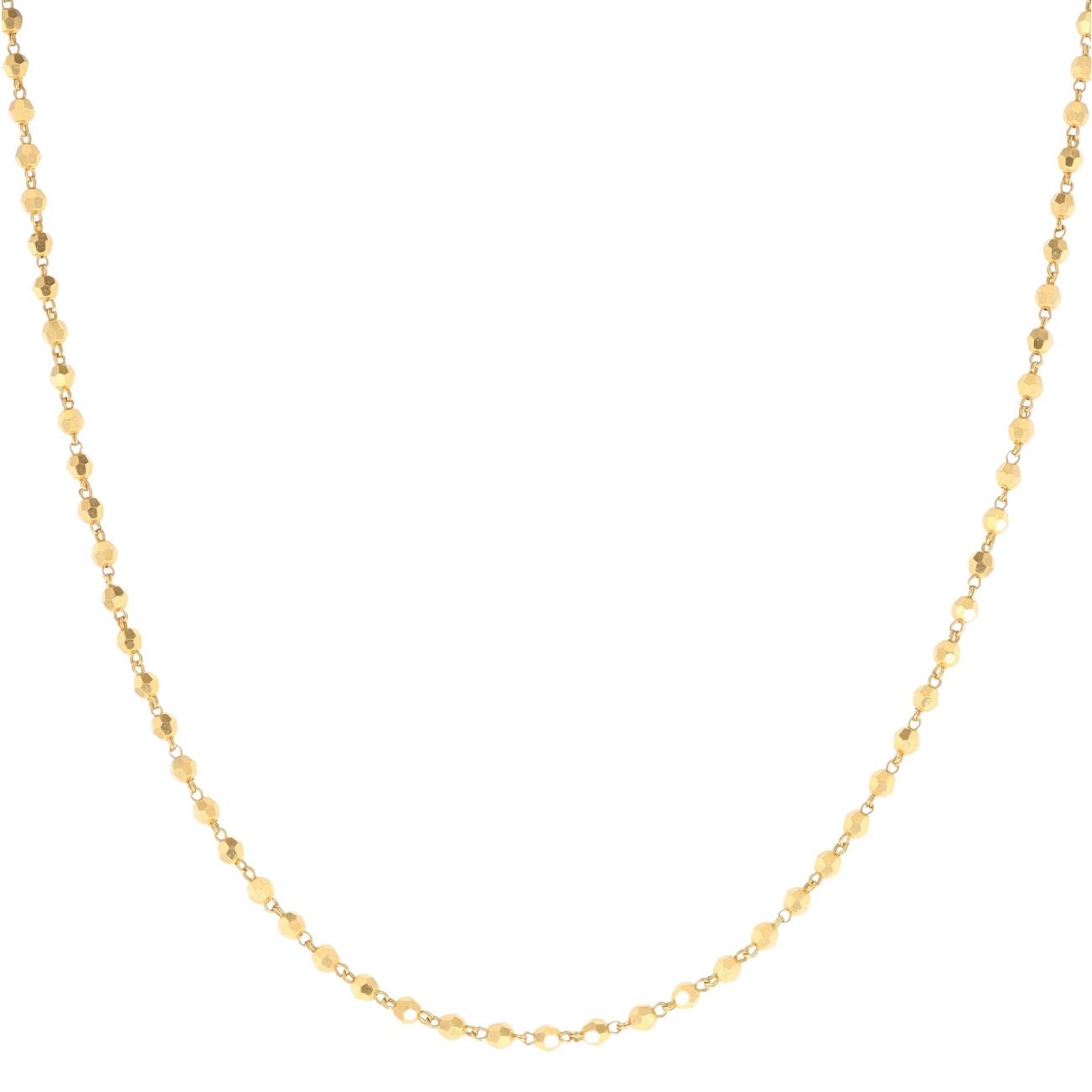 22ct Yellow Gold Faceted Bead Chain 22"