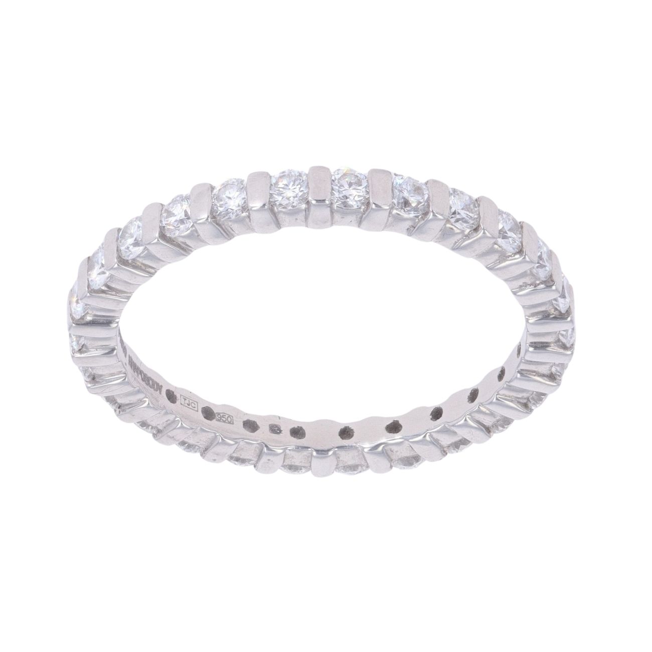 Platinum 1.00ct Brilliant Cut Diamond Full Eternity Ring