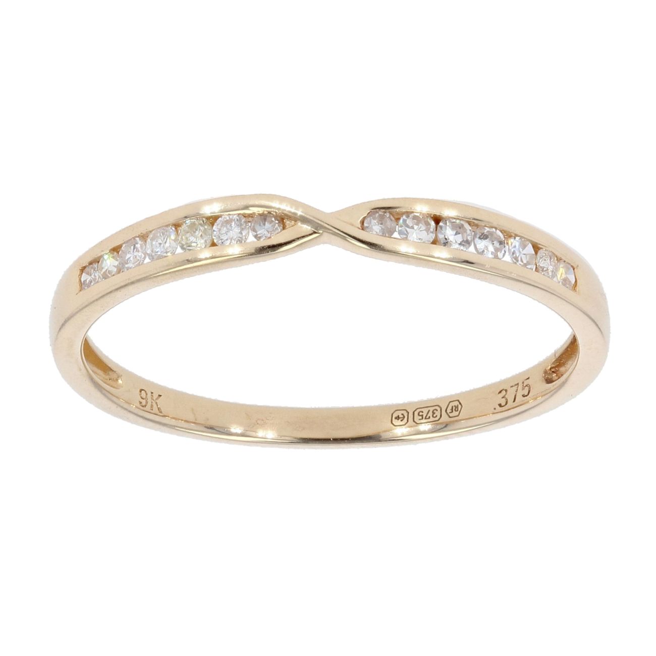 9ct Yellow Gold Diamond Eternity Ring by Anya Belle