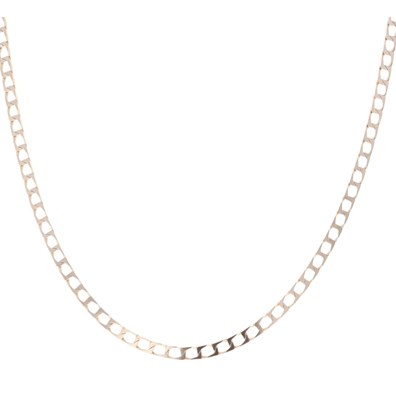 9ct Yellow Gold Square Curb Chain 26"