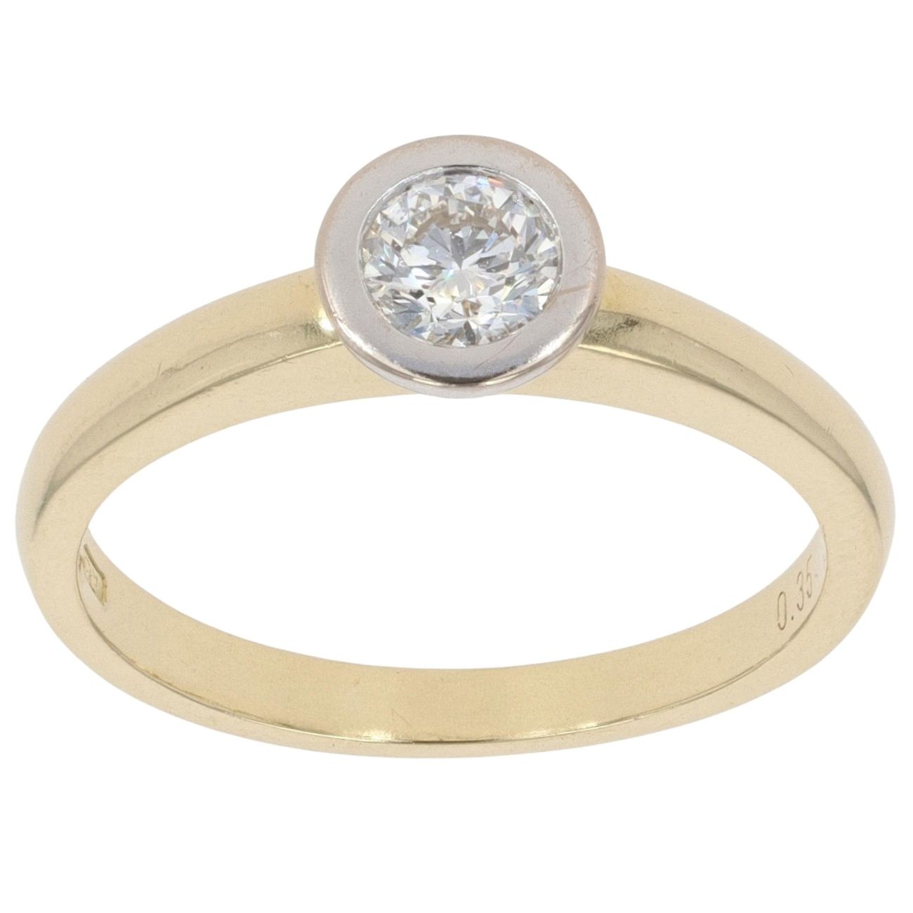18ct Yellow Gold 0.35ct Brilliant Cut Diamond Solitaire Ring