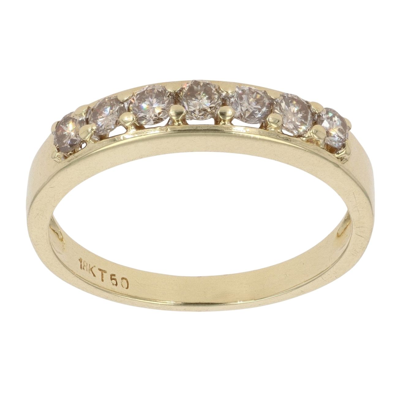 18ct Yellow Gold 0.50ct Tinted Diamond Eternity Ring
