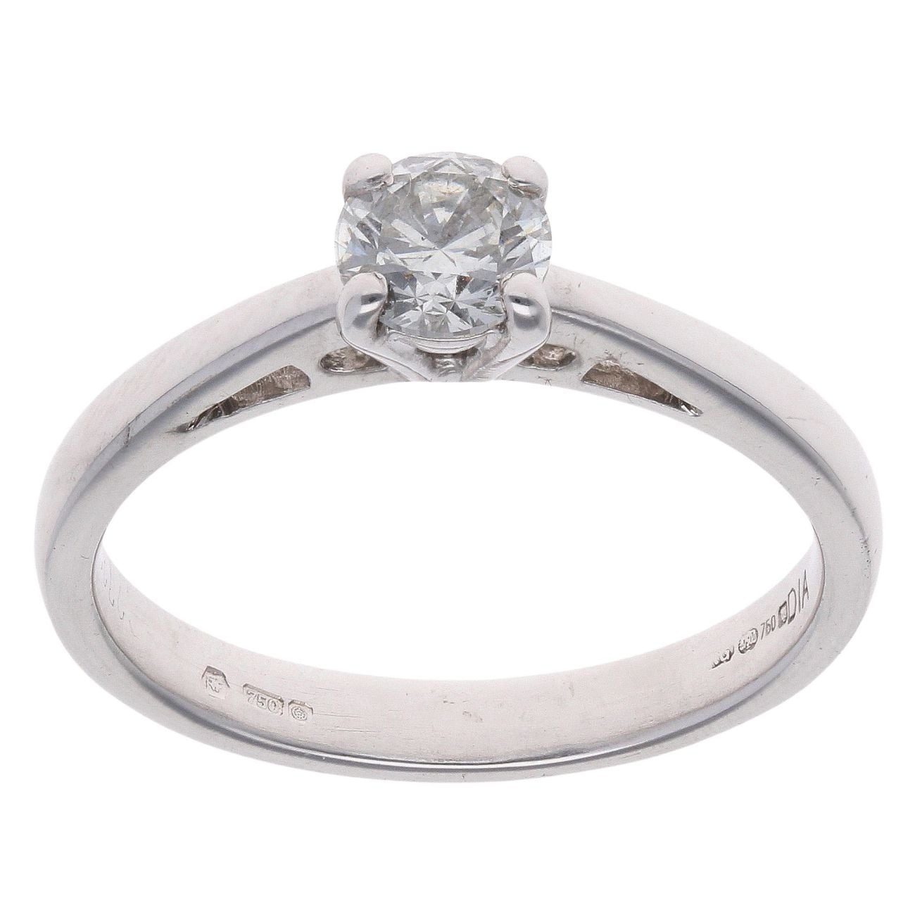 18ct White Gold 0.50ct Diamond Solitaire Ring