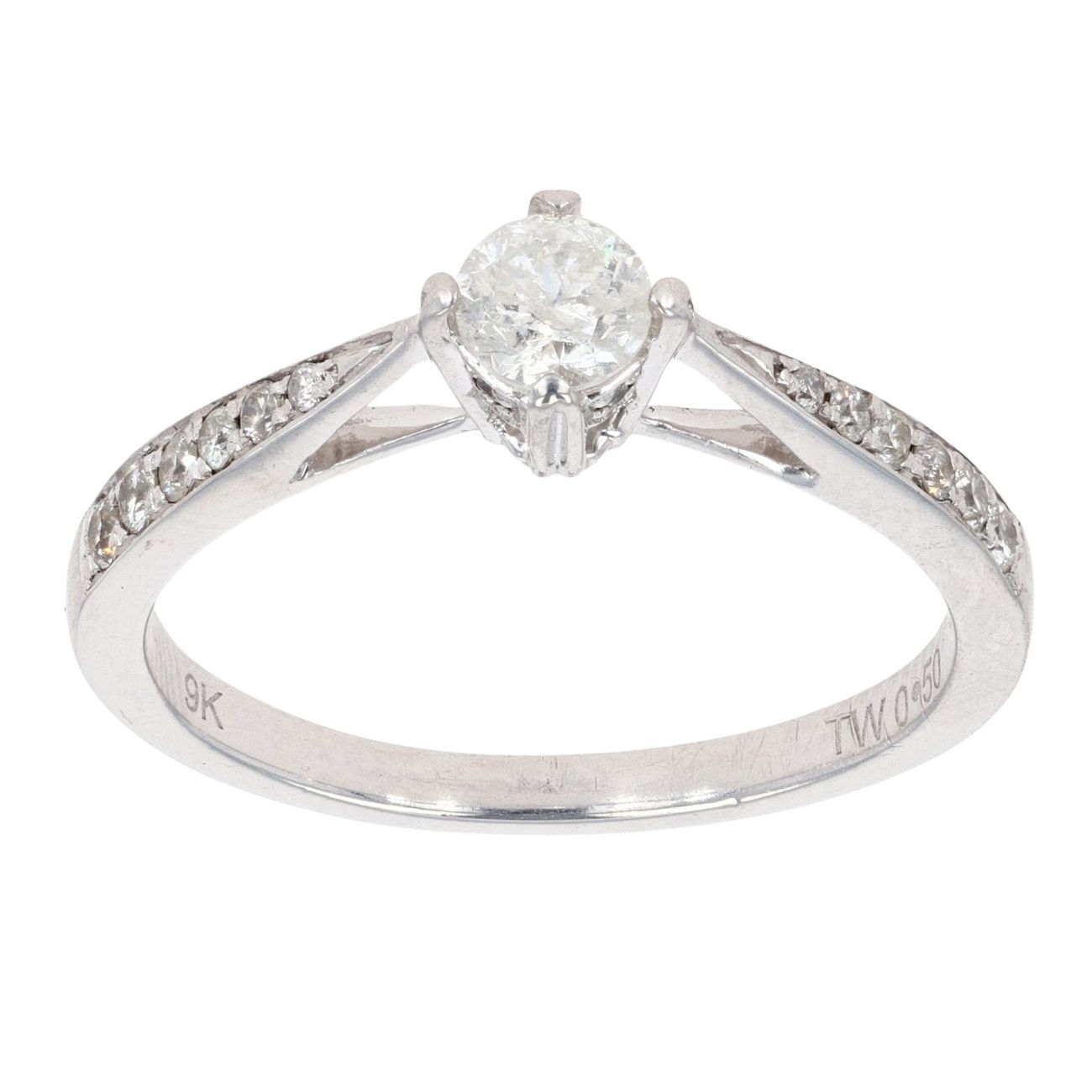 9ct White Gold 0.50ct Diamond Solitaire Ring