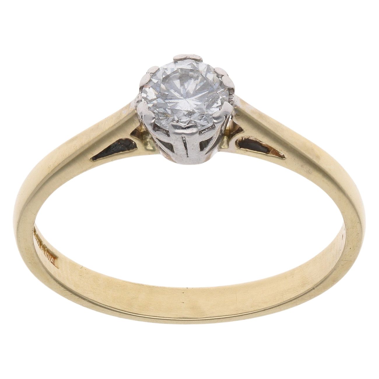 18ct Yellow Gold 0.40ct Brilliant Cut Diamond Solitaire Ring