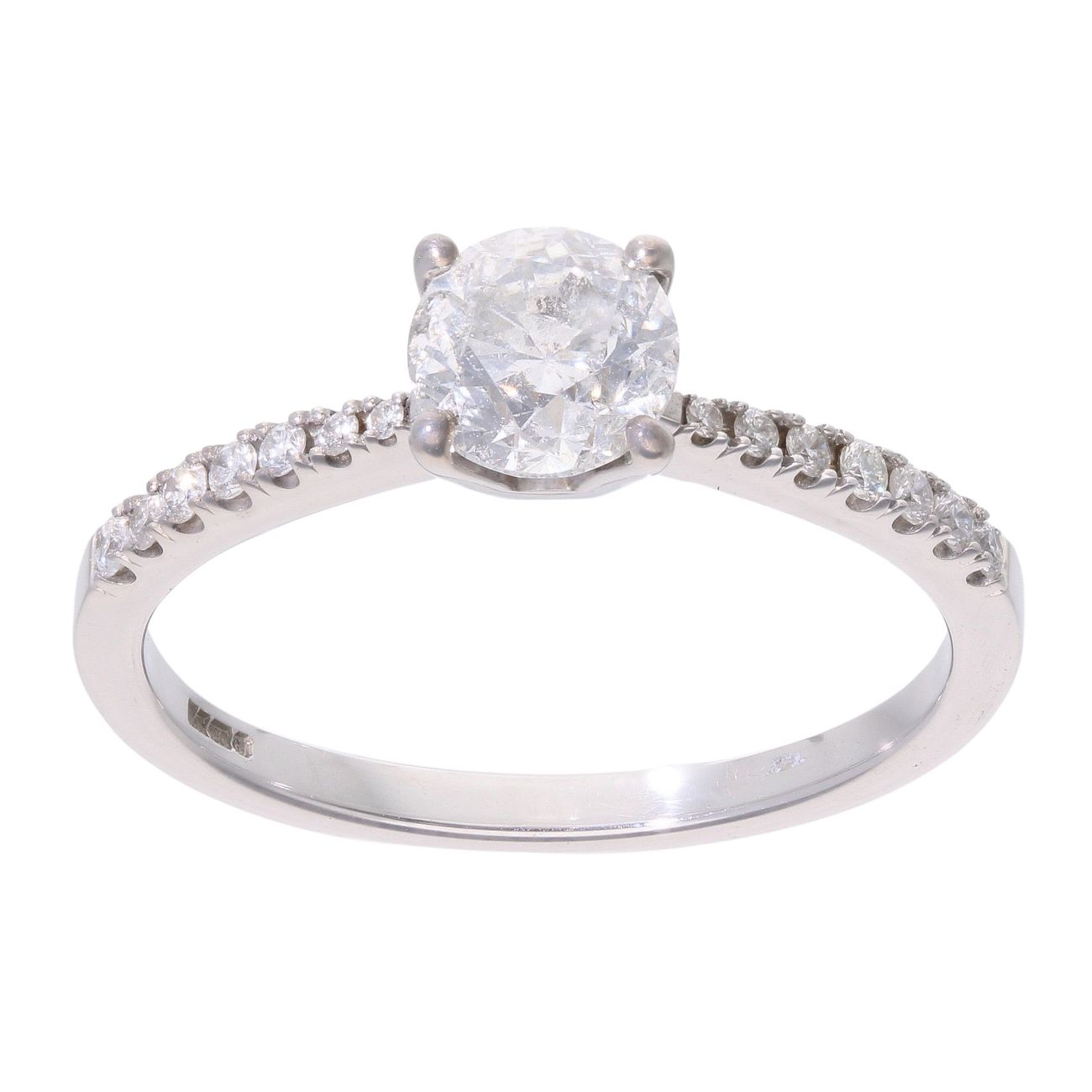 18ct White Gold 0.88ct Diamond Solitaire Ring