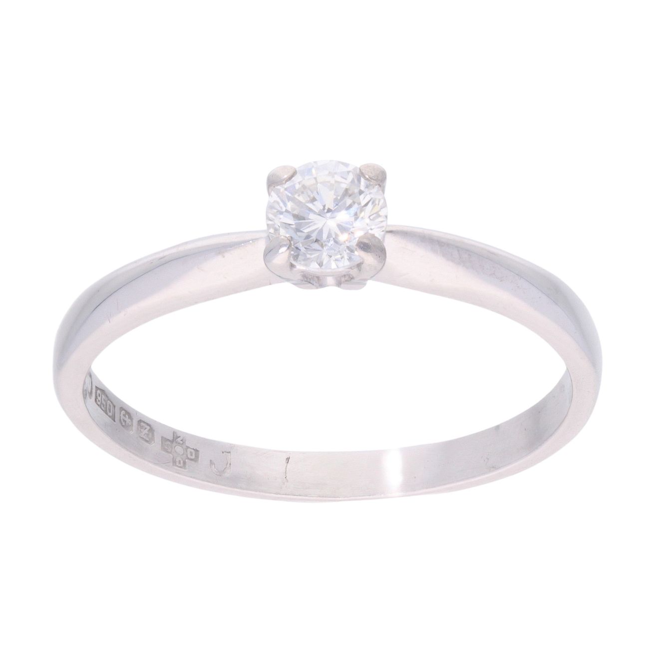 Platinum 0.33ct Diamond Solitaire Ring