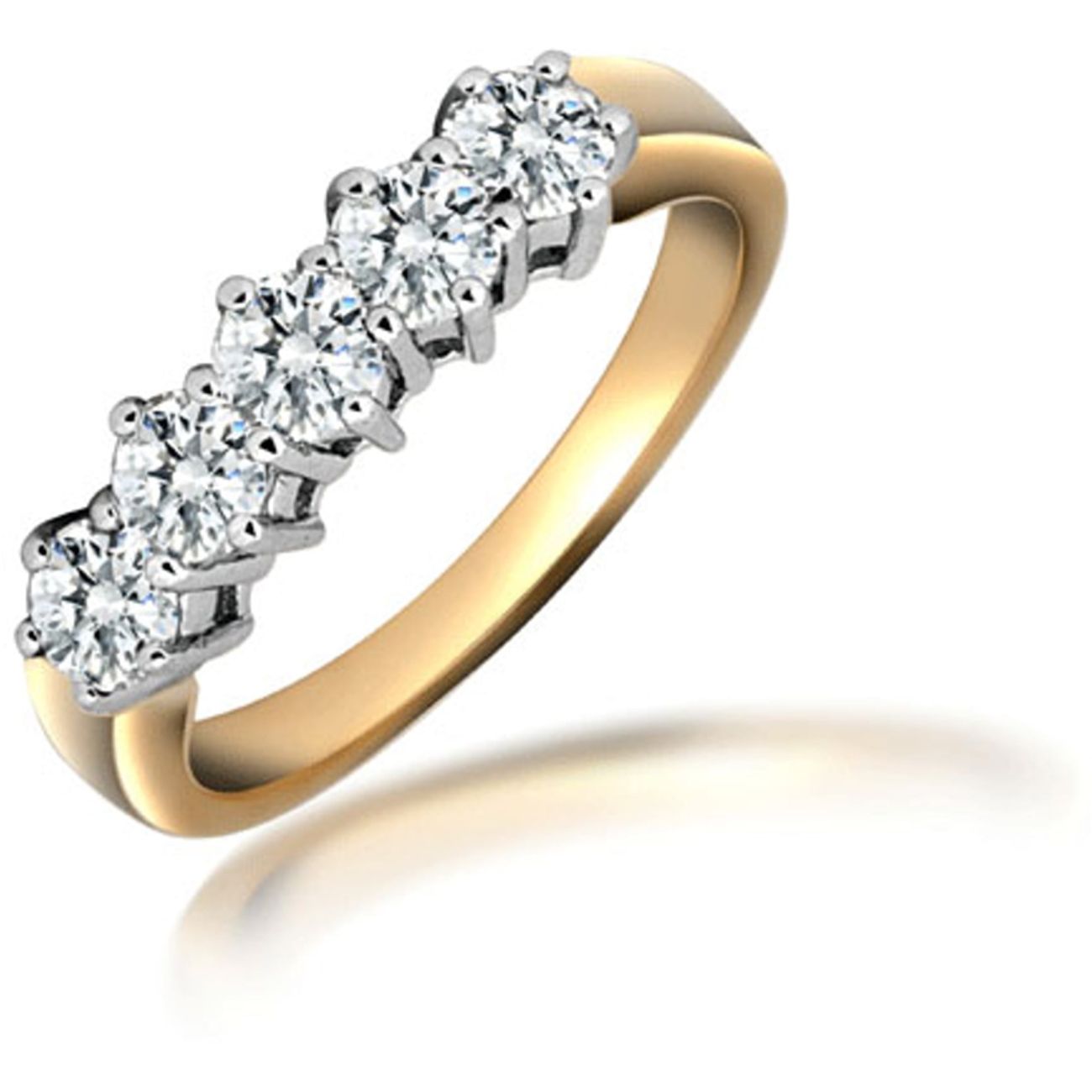 18 Carat Yellow Gold 1.00ct 5 Stone Diamond Ring